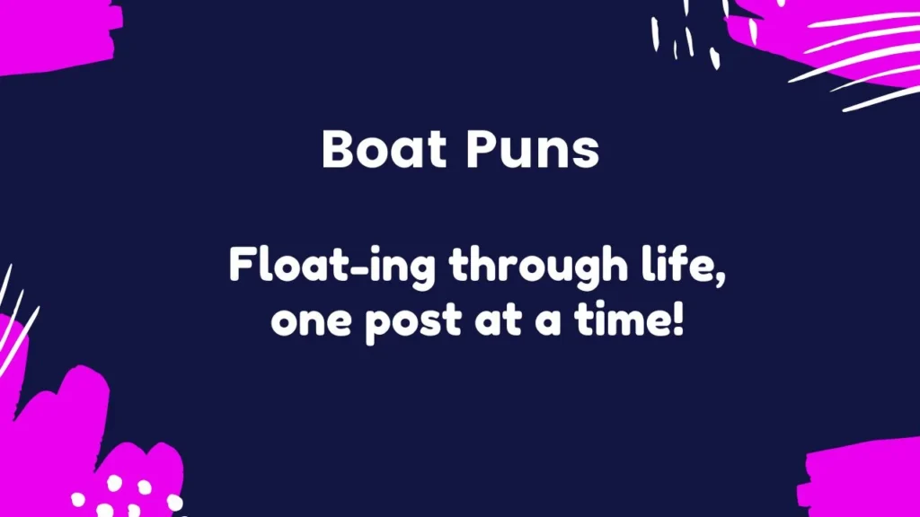 Best Boat Puns