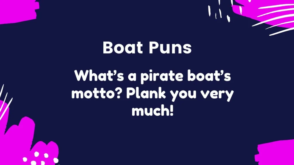 Funny Boat Puns for Jokes