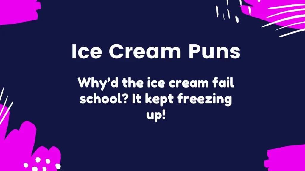 Ice Cream Puns for Jokes
