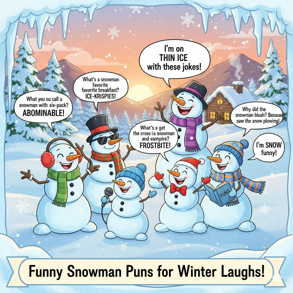 Funny Snowman Puns for Winter Laughs